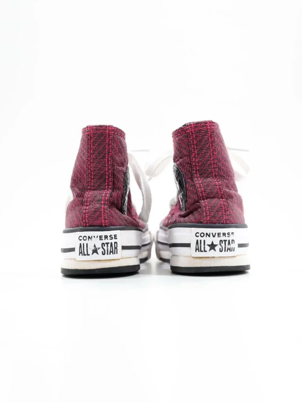 Converse Chuck Taylor All Star Lift Red Sparkle High Top Sneakers - Kids 11